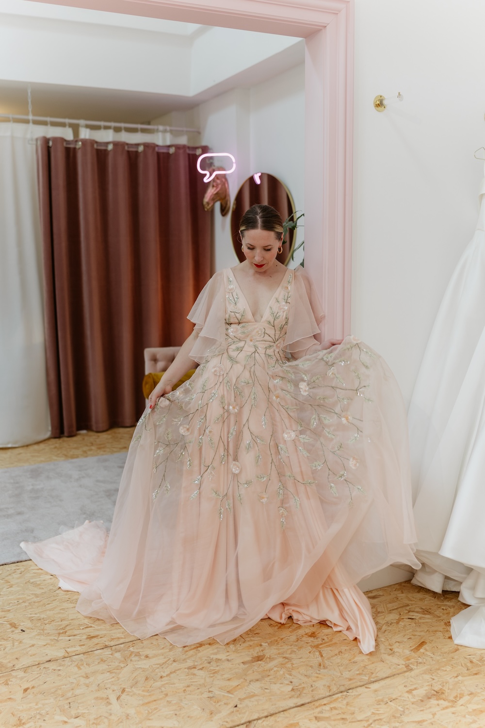 Embellished wedding dress